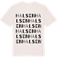 Vintage White t-shirt med Halsen ordlek t-shirt
