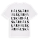 White t-shirt med Hålskär ordlek t-shirt