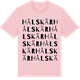 Pink Cotton t-shirt med Hålskär ordlek t-shirt