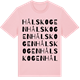 Pink Cotton t-shirt med Hålskogen ordlek t-shirt