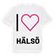 Jag älskar Hälsö t-shirt stort tryck