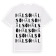 White t-shirt med Hälsö ordlek t-shirt