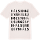 Vintage White t-shirt med Hålsungebyn ordlek t-shirt