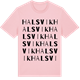 Pink Cotton t-shirt med Halsvik ordlek t-shirt