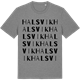 Mid Heather Gray t-shirt med Halsvik ordlek t-shirt