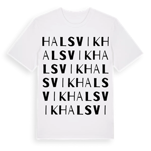 Halsvik ordlek t-shirt – ekologisk bomull t-shirt från Pinshirt