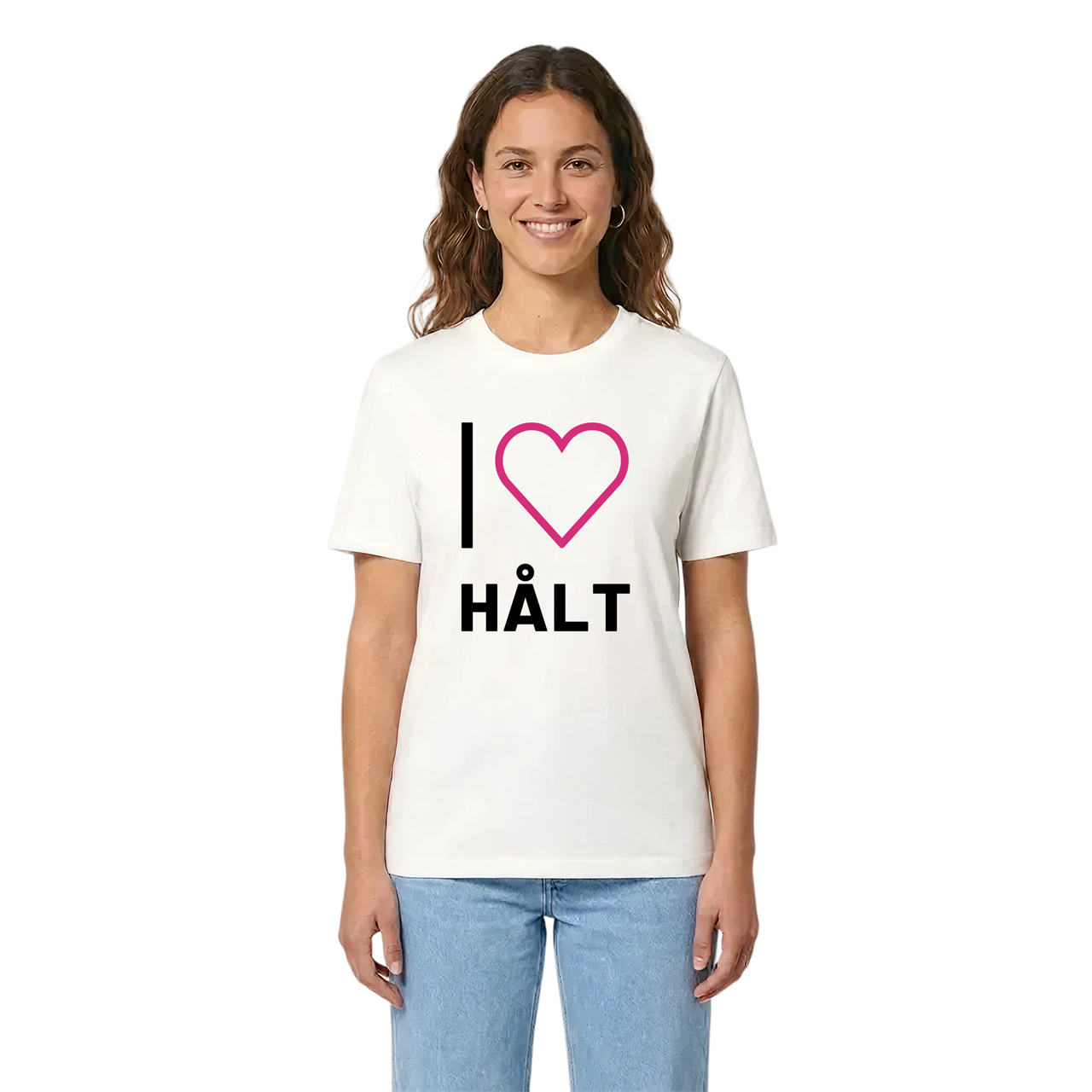 Jag älskar Hålt t-shirt stort tryck i miljö