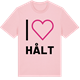 Pink Cotton t-shirt med Jag älskar Hålt t-shirt stort tryck