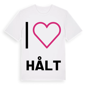 Jag älskar Hålt t-shirt stort tryck – ekologisk bomull t-shirt från Pinshirt