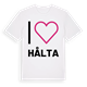 White t-shirt med Jag älskar Hålta t-shirt stort tryck