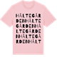 Pink Cotton t-shirt med Håltegården ordlek t-shirt