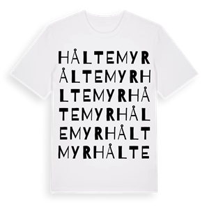 Håltemyr ordlek t-shirt – ekologisk bomull t-shirt från Pinshirt