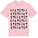 Pink Cotton t-shirt med Håltet ordlek t-shirt
