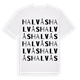 White t-shirt med Halvås ordlek t-shirt
