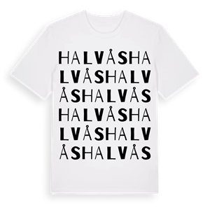 Halvås ordlek t-shirt – ekologisk bomull t-shirt från Pinshirt