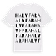 White t-shirt med Halvfara ordlek t-shirt