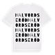 Halvordseröd ordlek t-shirt