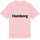Pink Cotton t-shirt med Hamborg fetstil t-shirt