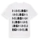 White t-shirt med Hamburg ordlek t-shirt