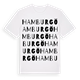White t-shirt med Hamburgö ordlek t-shirt