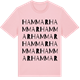 Pink Cotton t-shirt med Hammar ordlek t-shirt