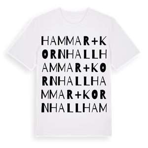 Hammar + Kornhall ordlek t-shirt – ekologisk bomull t-shirt från Pinshirt