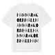 White t-shirt med Hammar + Kornhall ordlek t-shirt
