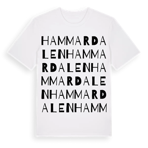 Hammardalen ordlek t-shirt – ekologisk bomull t-shirt från Pinshirt