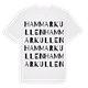 White t-shirt med Hammarkullen ordlek t-shirt