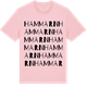 Pink Cotton t-shirt med Hammarn ordlek t-shirt