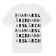 White t-shirt med Hammarskären ordlek t-shirt