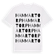 White t-shirt med Hammartorp ordlek t-shirt