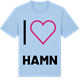 Blue Soul t-shirt med Jag älskar Hamn t-shirt stort tryck