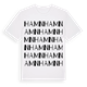 White t-shirt med Hamn ordlek t-shirt