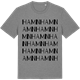 Mid Heather Gray t-shirt med Hamn ordlek t-shirt