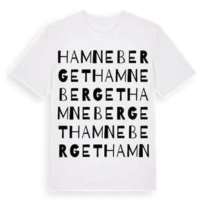 Hamneberget ordlek t-shirt – ekologisk bomull t-shirt från Pinshirt