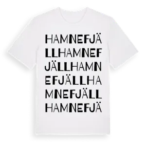 Hamnefjäll ordlek t-shirt – ekologisk bomull t-shirt från Pinshirt