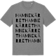 Mid Heather Gray t-shirt med Hamnekärret ordlek t-shirt