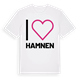 White t-shirt med Jag älskar Hamnen t-shirt stort tryck