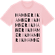 Pink Cotton t-shirt med Hamnerik ordlek t-shirt