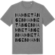 Mid Heather Gray t-shirt med Hamnetången ordlek t-shirt
