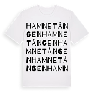 Hamnetången ordlek t-shirt – ekologisk bomull t-shirt från Pinshirt