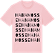 Pink Cotton t-shirt med Hanamosse ordlek t-shirt