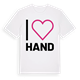 White t-shirt med Jag älskar Hand t-shirt stort tryck