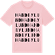 Pink Cotton t-shirt med Handbylund ordlek t-shirt