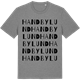Mid Heather Gray t-shirt med Handbylund ordlek t-shirt