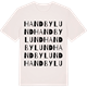 Vintage White t-shirt med Handbylund ordlek t-shirt