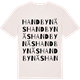 Vintage White t-shirt med Handbynäs ordlek t-shirt