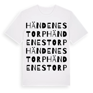 Händenestorp ordlek t-shirt – ekologisk bomull t-shirt från Pinshirt