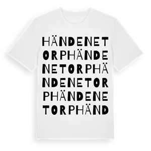 Händenetorp ordlek t-shirt – ekologisk bomull t-shirt från Pinshirt